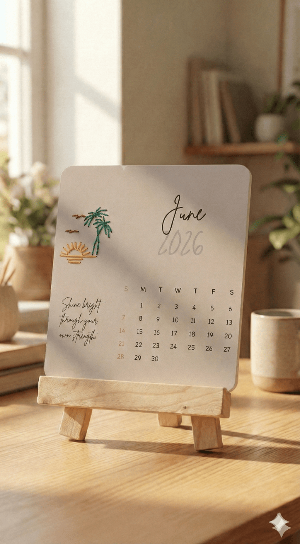 2026 Desk Calendar - Embroideary