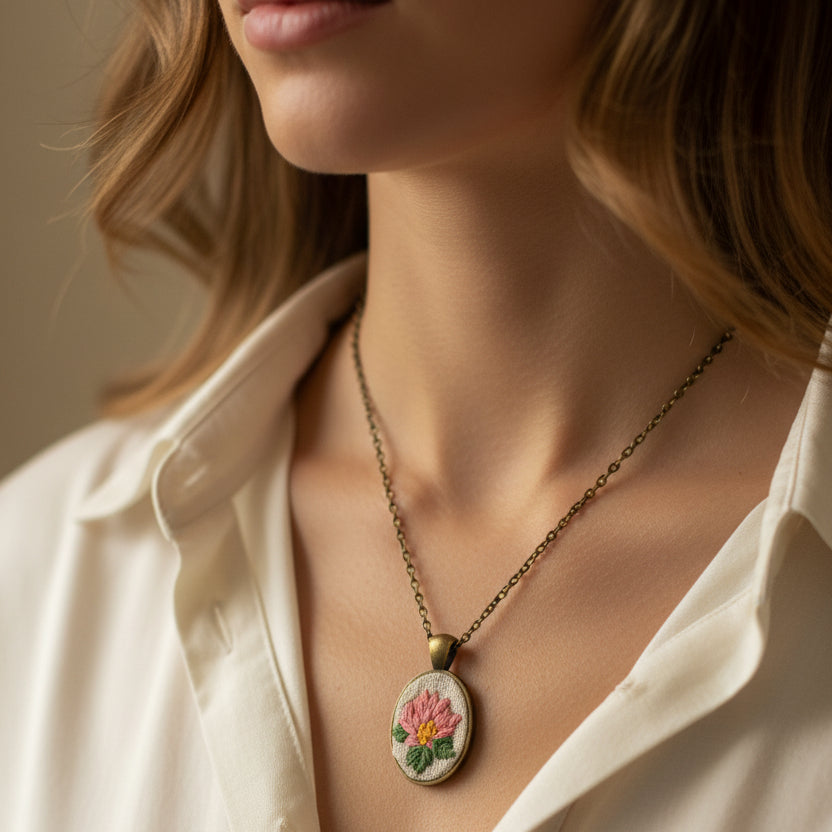July Water Lily Pendant