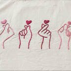 Korean Hearts Tote Bag