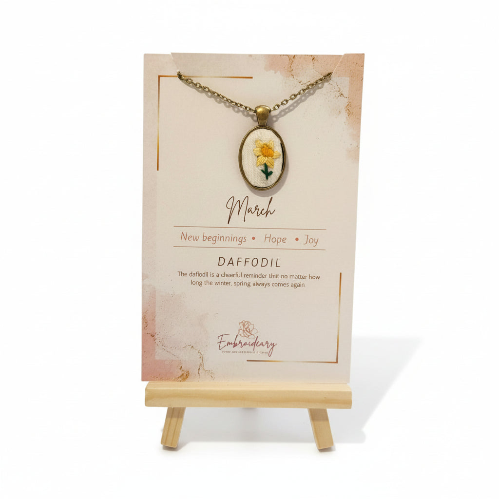 March Daffodil Pendant