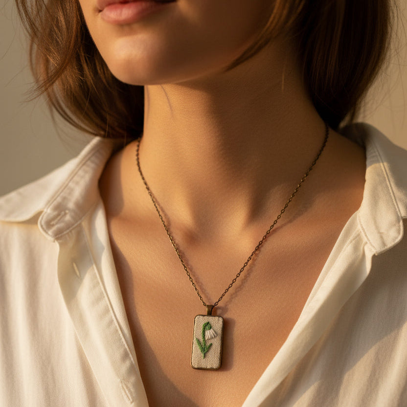 January Snowdrop Pendant