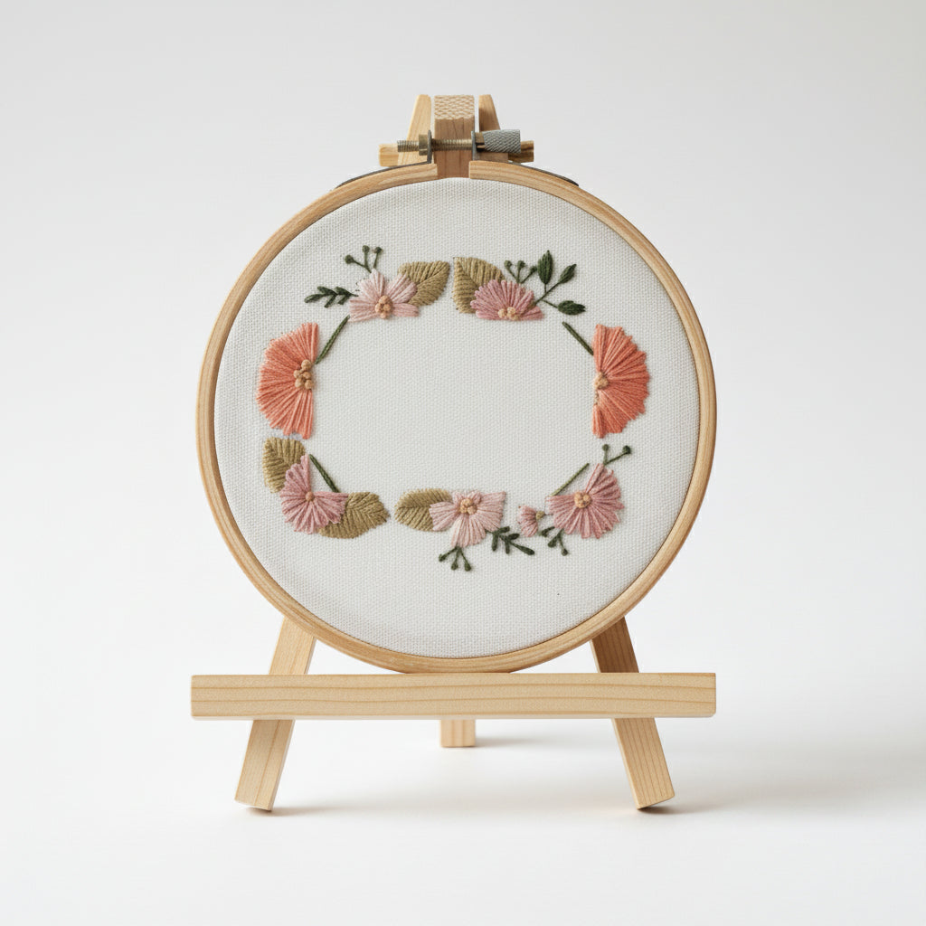 Pastel Flower Wreath Photo Hoop
