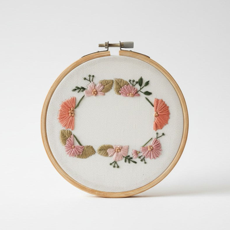 Pastel Flower Wreath Photo Hoop