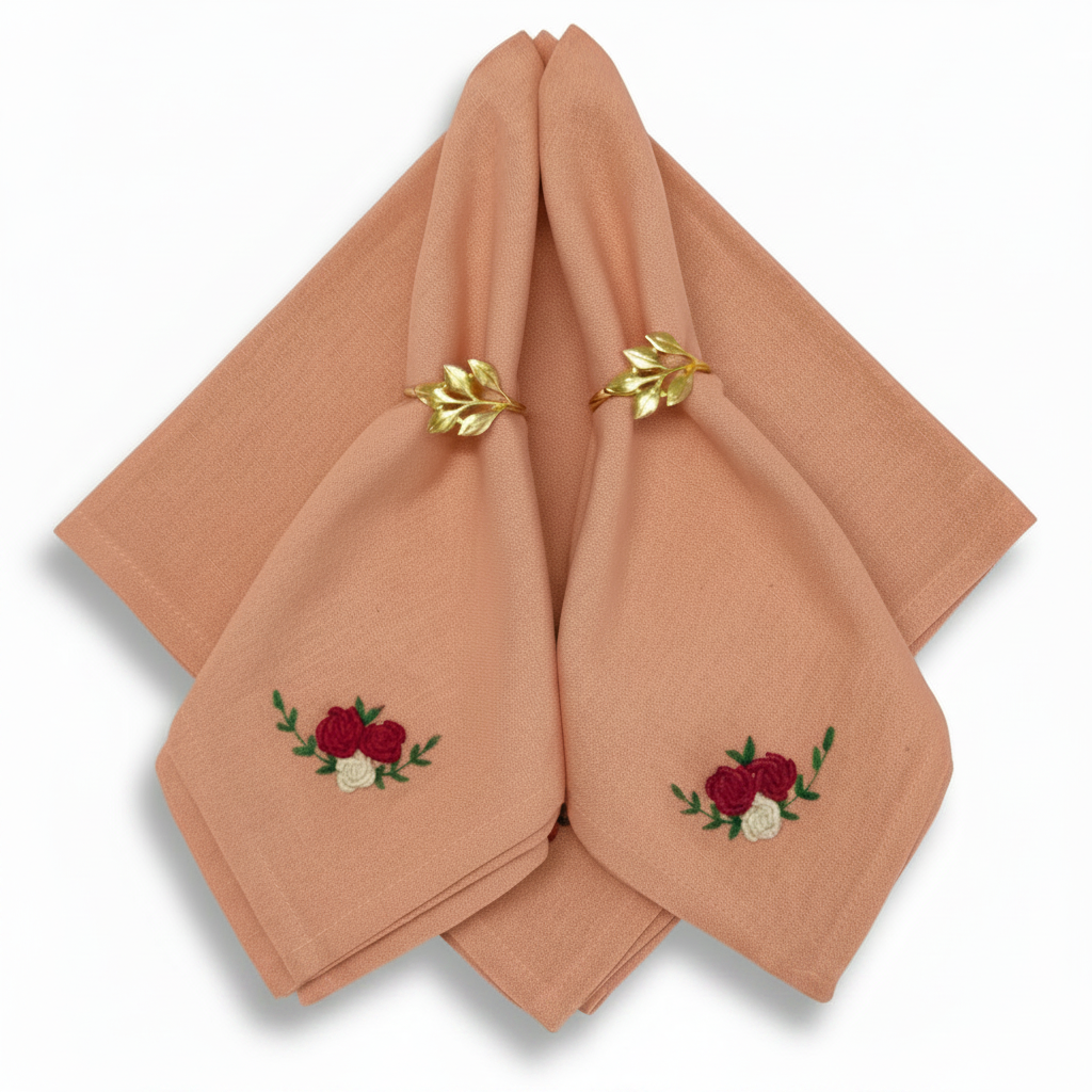 Peach Linen - Table Napkins